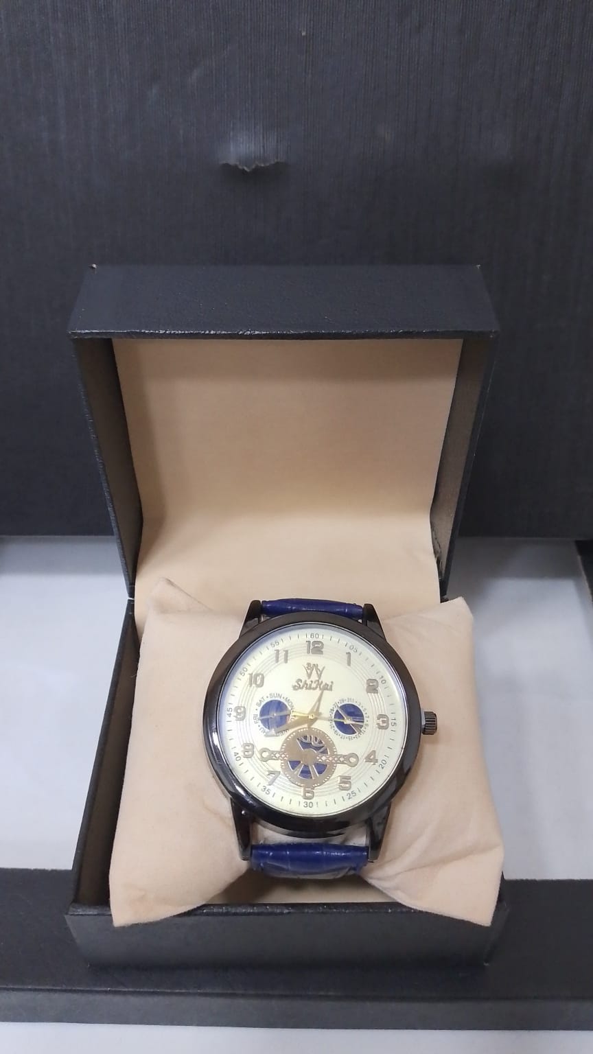 ساعة يد كلاسيكية ميكانيكية للرجال– تصميم فاخر مع حزام جلدي