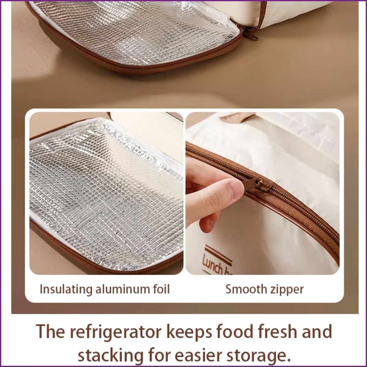 3 Boîtes à lunch avec sac isotherme