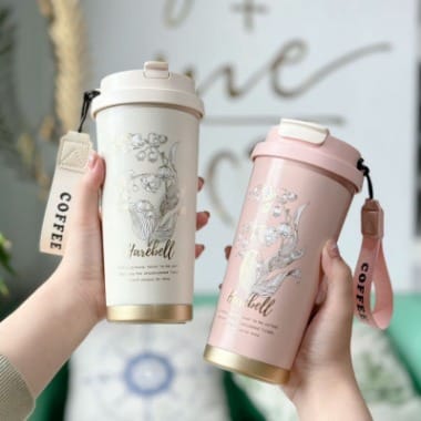 Tasse isotherme à double paroi Fleur